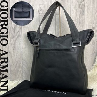 ジョルジオアルマーニ(Giorgio Armani)の人気♡A4♡美品♡GIORGIO ARMANI アルマーニ レザー トートバッグ(トートバッグ)