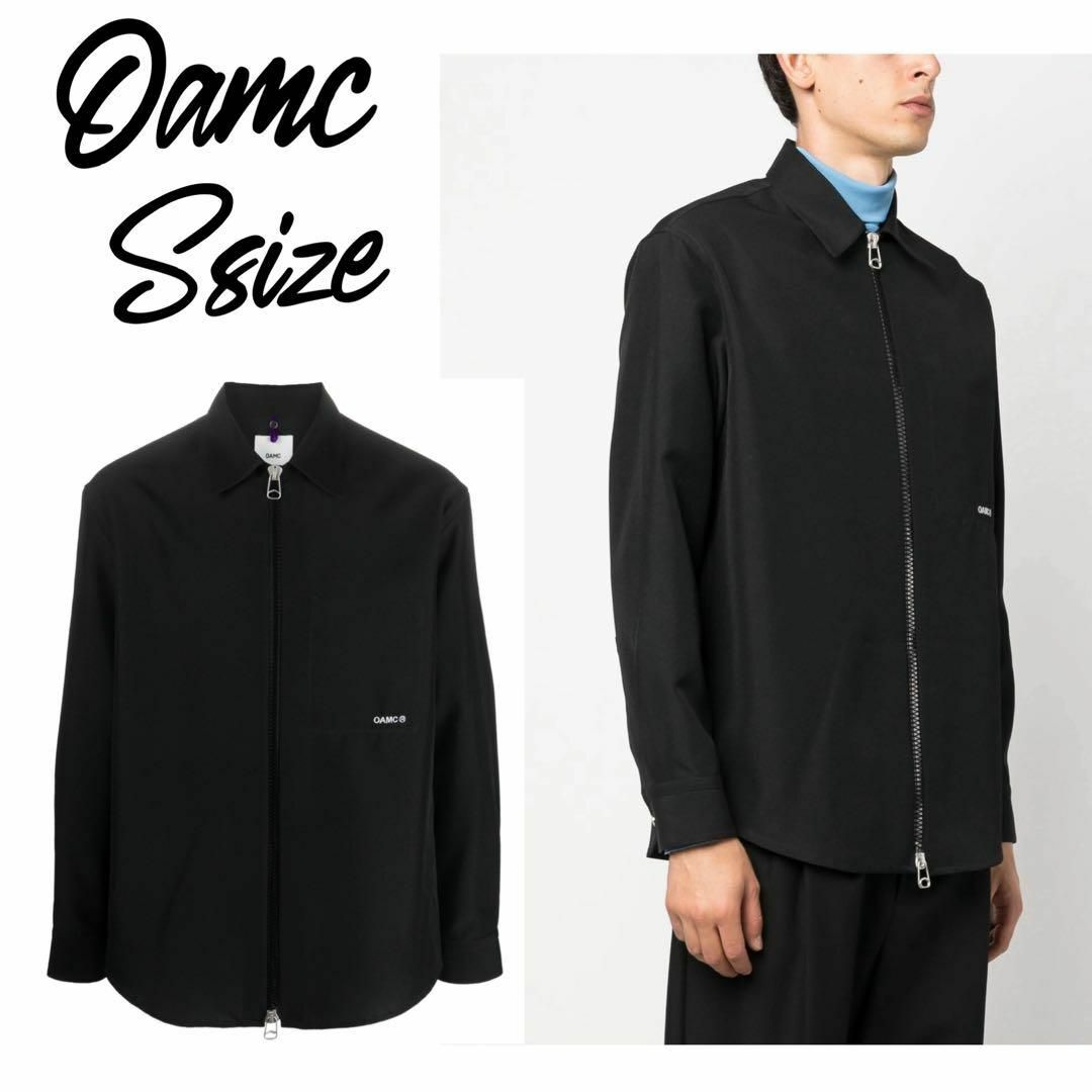 OAMC(オーエーエムシー)のOAMC IAN SHIRT ジップシャツ Sサイズ JP:XL～ ブラック メンズのトップス(Tシャツ/カットソー(七分/長袖))の商品写真