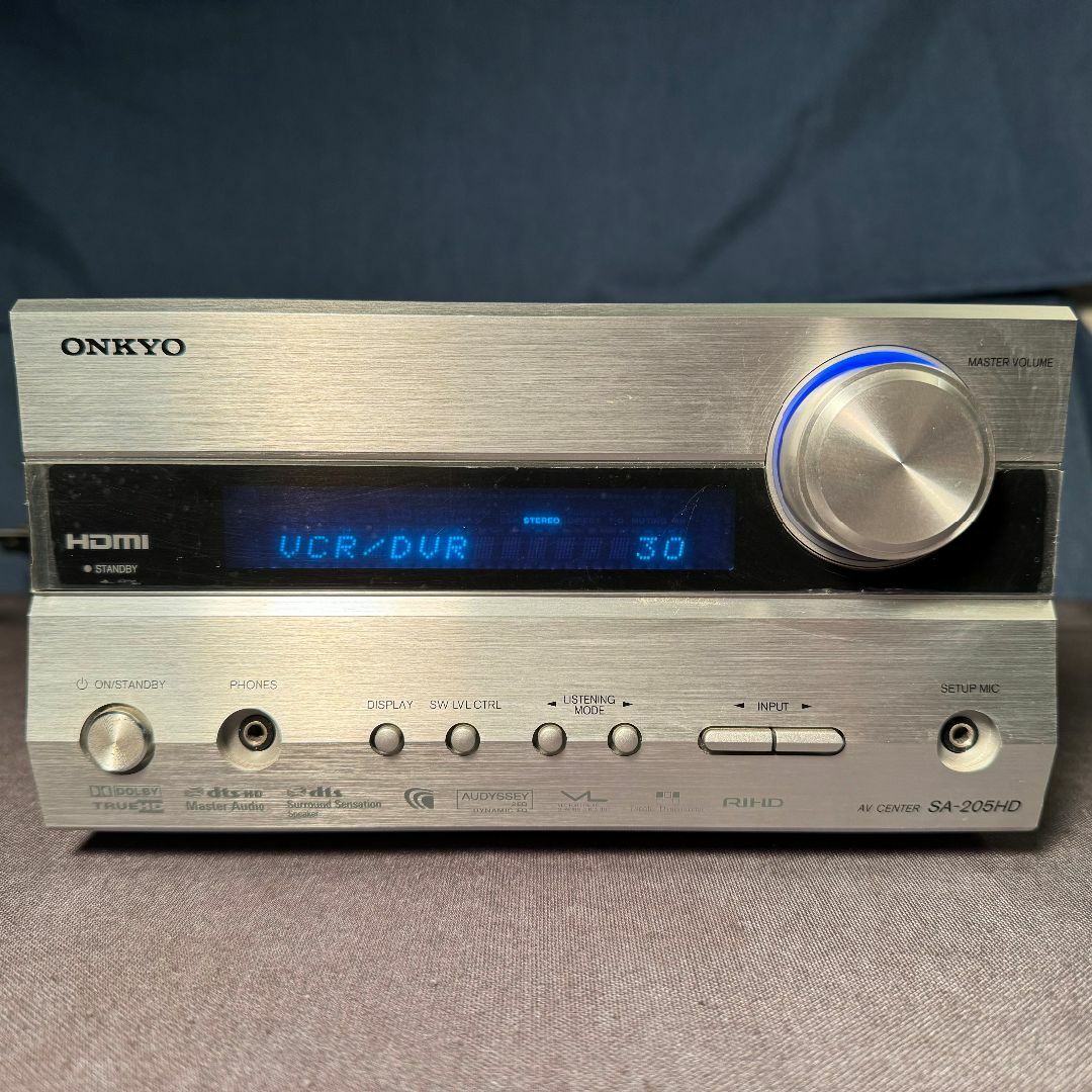 ONKYO(オンキヨー)の【ジャンク】オンキョー ONKYO SA-205HD +ウーハー +リモコン スマホ/家電/カメラのオーディオ機器(アンプ)の商品写真