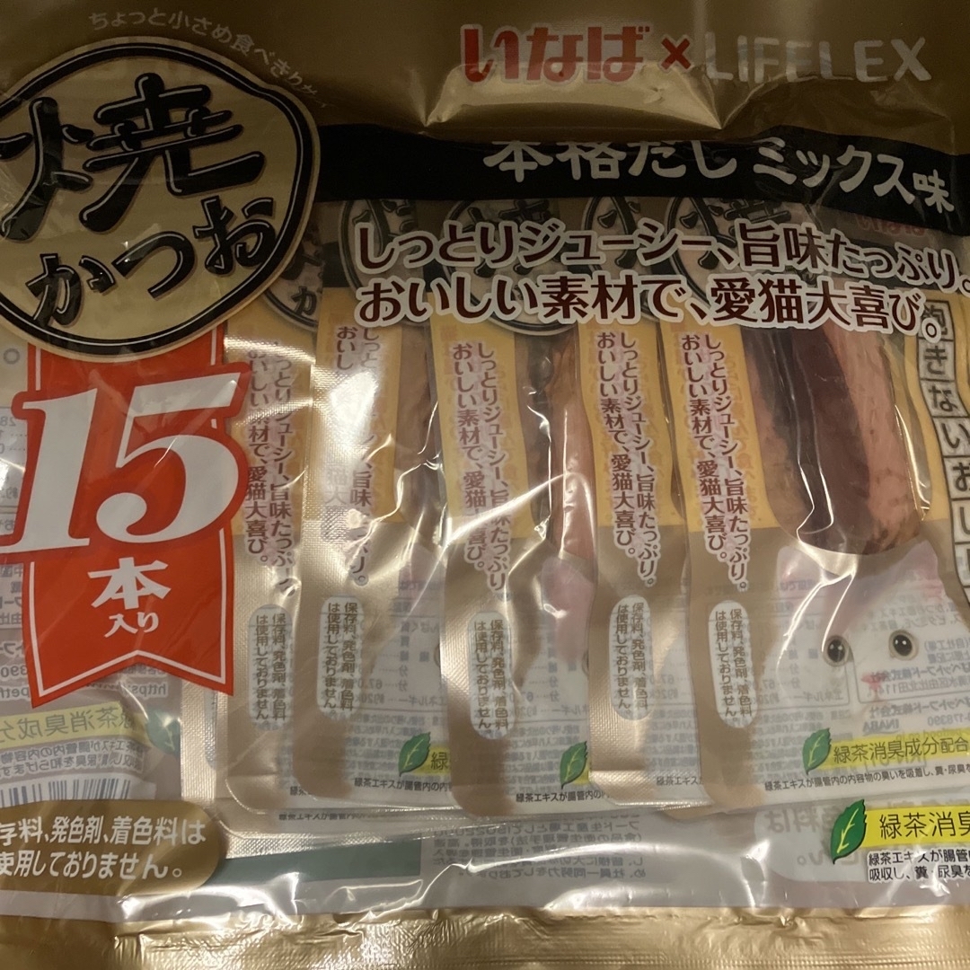 いなばペットフード(イナバペットフード)のいなば　焼きかつお　15本入 その他のペット用品(猫)の商品写真