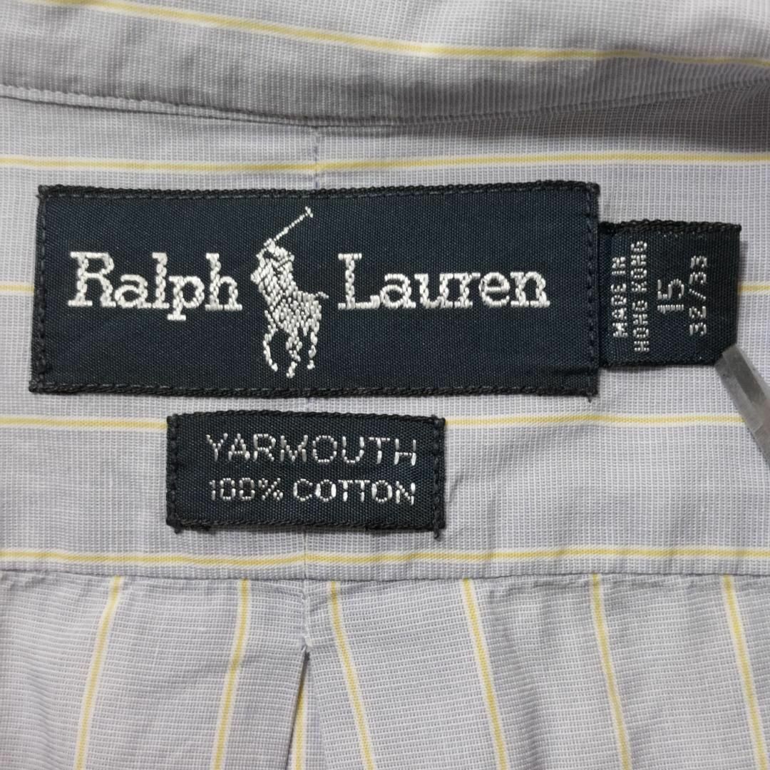 Ralph Lauren(ラルフローレン)のラルフローレン ストライプシャツ ポケット M ブルー 青 黄色 刺繍 7878 その他のその他(その他)の商品写真