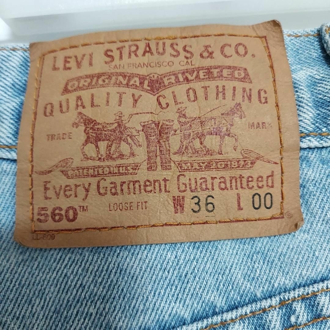 Levi's(リーバイス)のリーバイス560 W36 ブルーデニム ショートパンツ 青 90s USA製 その他のその他(その他)の商品写真