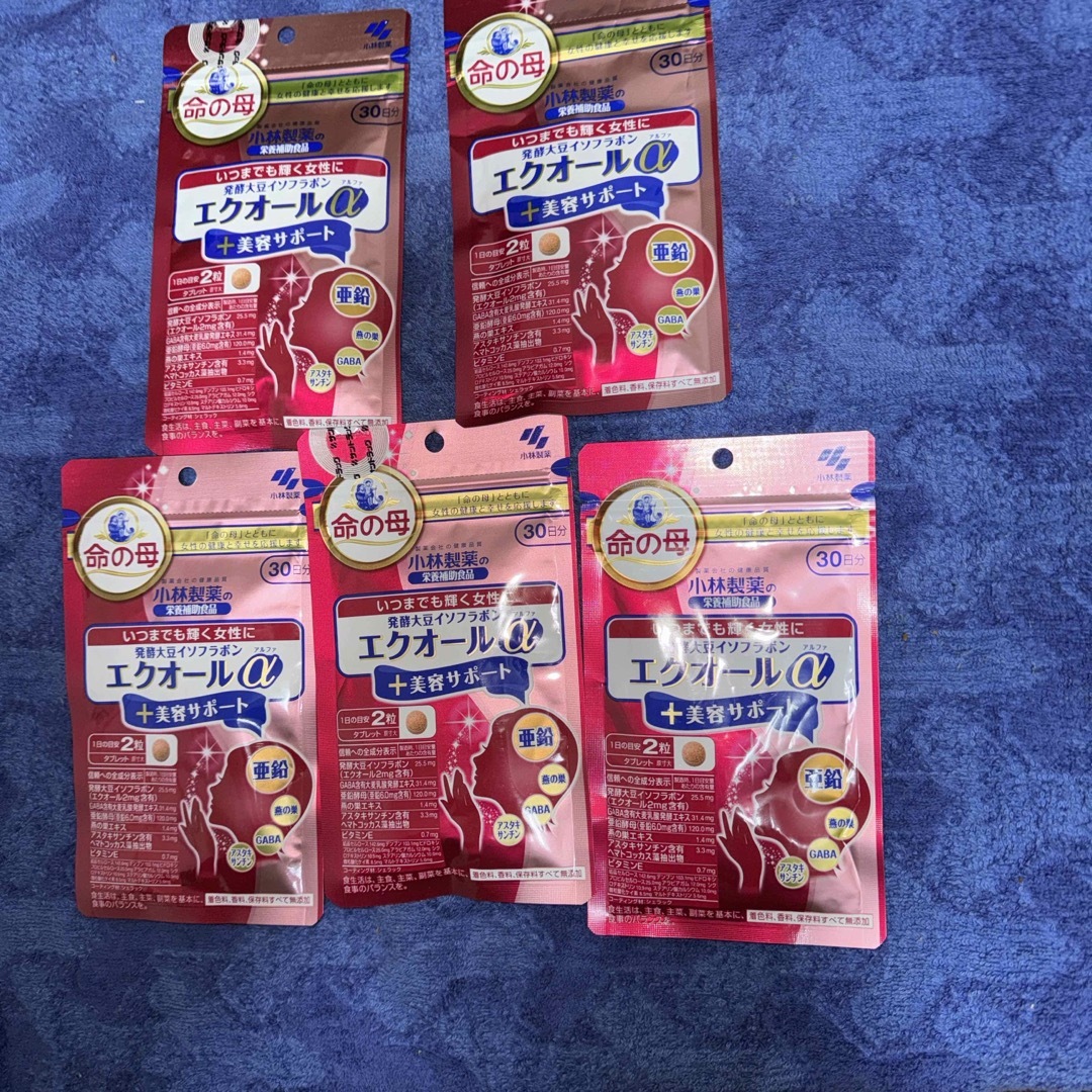 小林製薬(コバヤシセイヤク)の【栄養補助食品】 エクオールα＋美容サポート 30日分×5袋 150日分 食品/飲料/酒の健康食品(その他)の商品写真