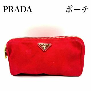 プラダ(PRADA)のPRADA プラダ ポーチ 小物入れ メイクポーチ レッド(ポーチ)