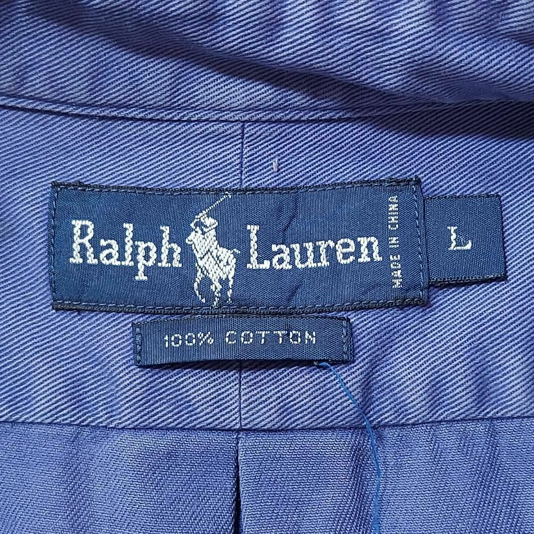 Ralph Lauren(ラルフローレン)のラルフローレン 無地シャツ L パープル 紫 赤 レッド ポニー刺繍 7882 その他のその他(その他)の商品写真