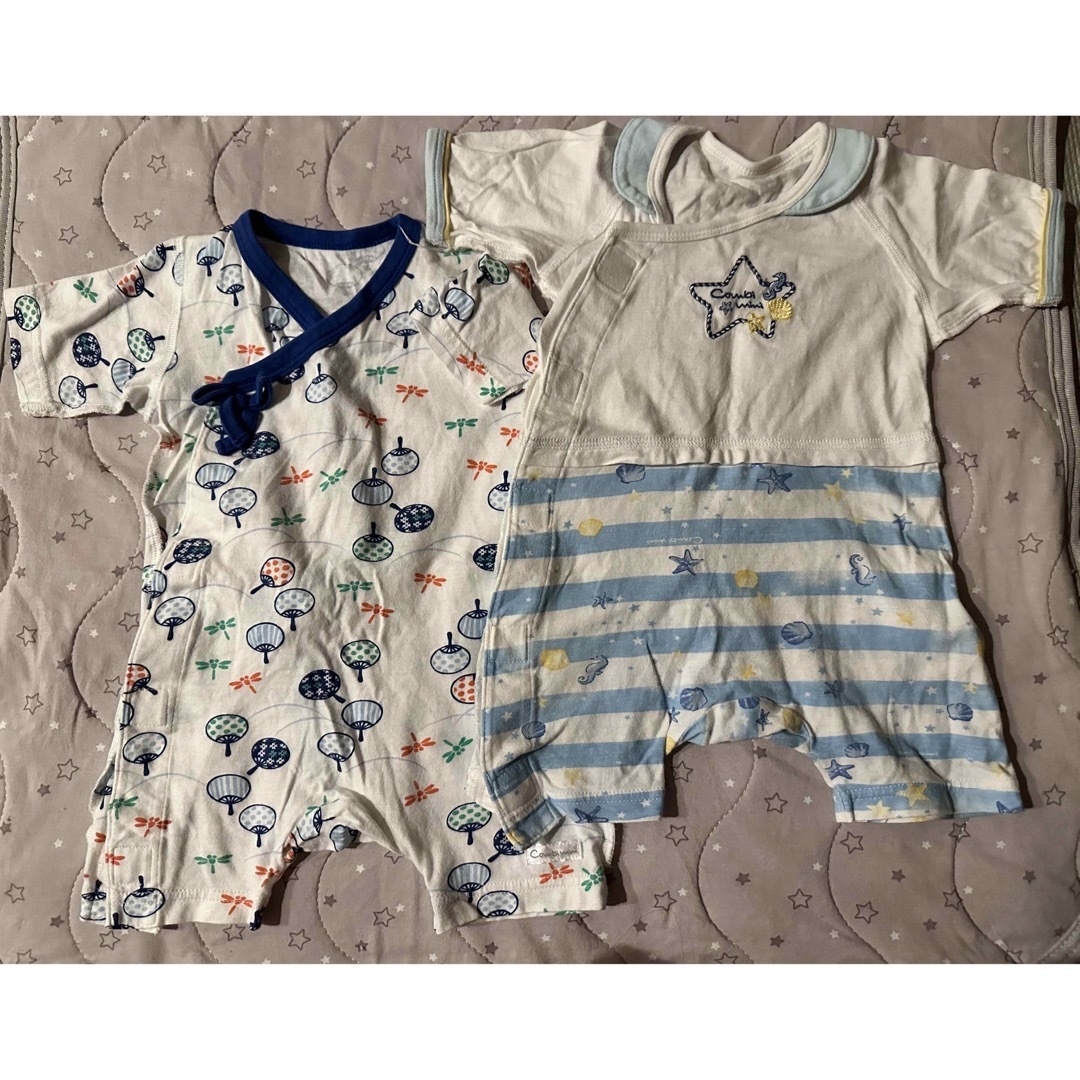 Combi mini(コンビミニ)のcombimini ラップクラッチ　2枚セット キッズ/ベビー/マタニティのベビー服(~85cm)(ロンパース)の商品写真