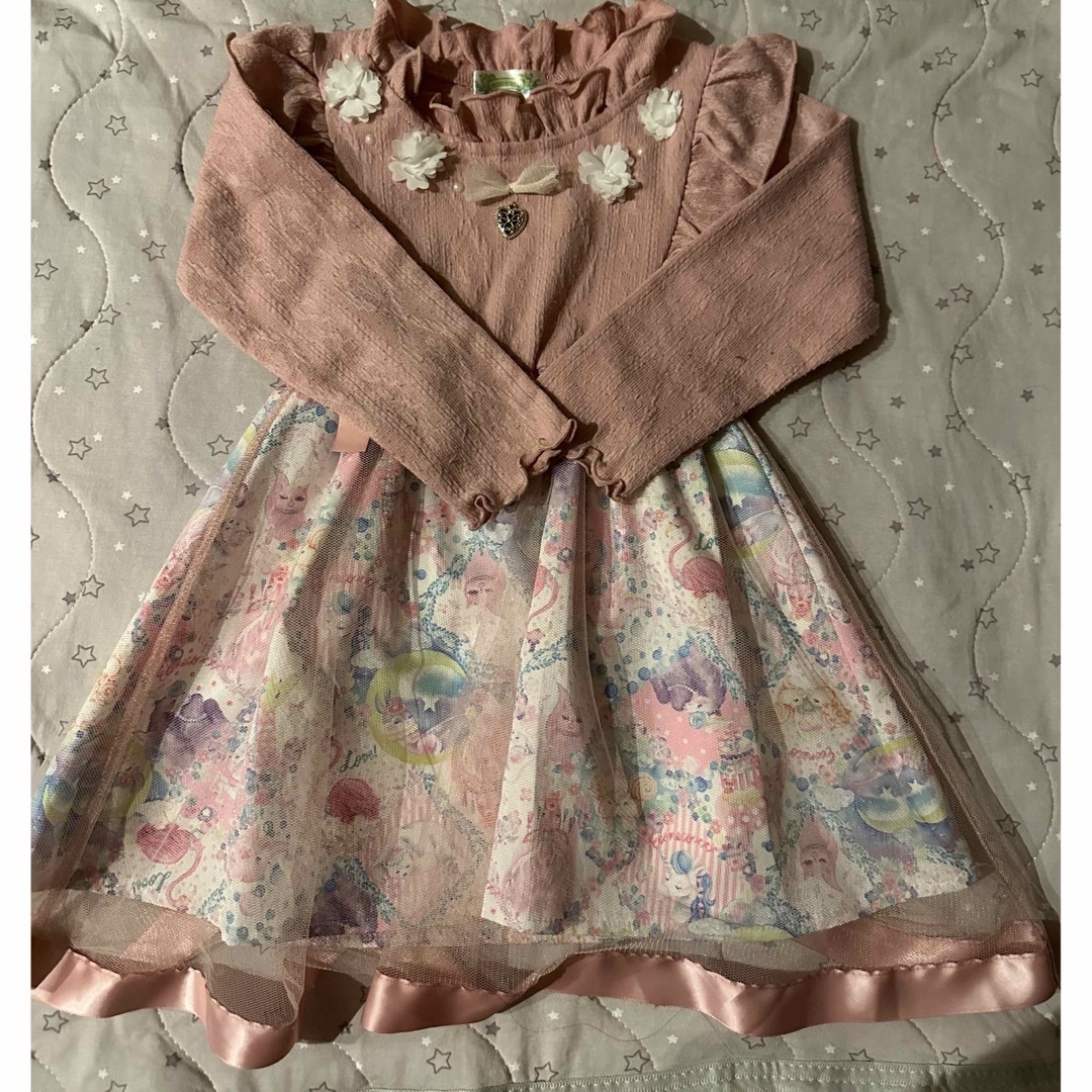 しまむら(シマムラ)のエコネコ　ワンピース2枚セット　100cm キッズ/ベビー/マタニティのキッズ服女の子用(90cm~)(ワンピース)の商品写真