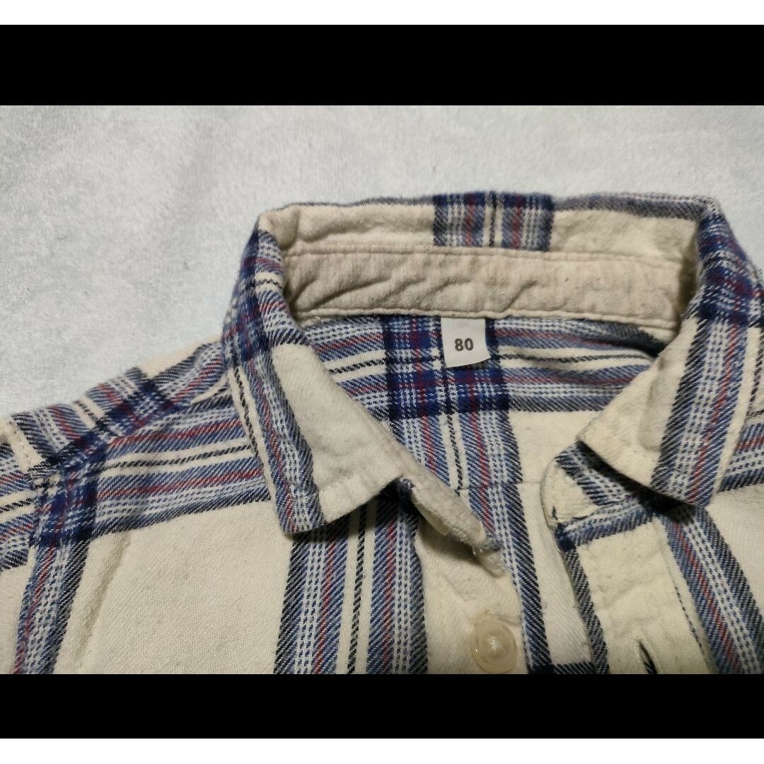 MUJI (無印良品)(ムジルシリョウヒン)の無印良品　ネルシャツ キッズ/ベビー/マタニティのベビー服(~85cm)(シャツ/カットソー)の商品写真