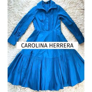 CAROLINA HERRERA - CAROLINA HERRERA キャロリーナへレラ ワンピース ブルー