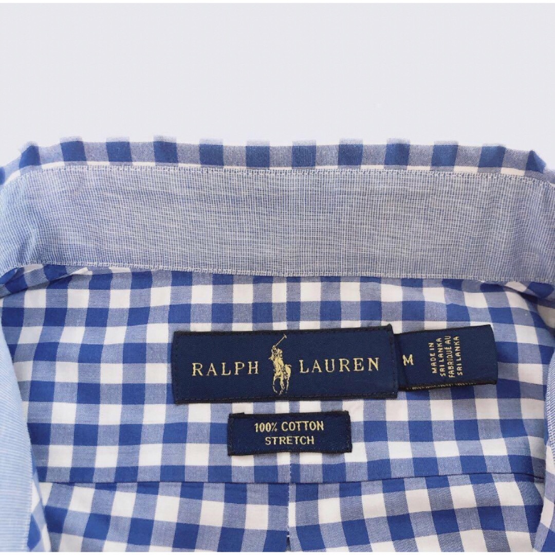 POLO RALPH LAUREN(ポロラルフローレン)のRALPH LAUREN ラルフローレン　ギンガムチェック　シャツ　ブルー　M メンズのトップス(シャツ)の商品写真