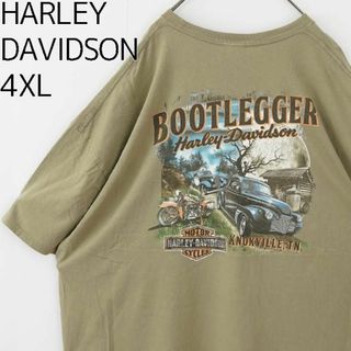 ハーレーダビッドソン(Harley Davidson)のハーレーダビッドソン プリントTシャツ 両面 鷲 グリーン 緑 4XL 7766(その他)