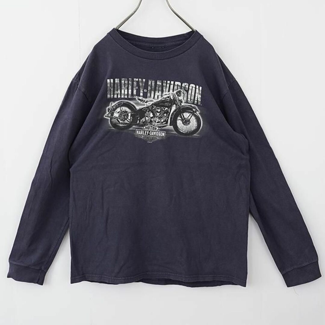 Harley Davidson(ハーレーダビッドソン)のハーレーダビッドソン プリントTシャツ 長袖 00s ネイビー 紺 7760 その他のその他(その他)の商品写真