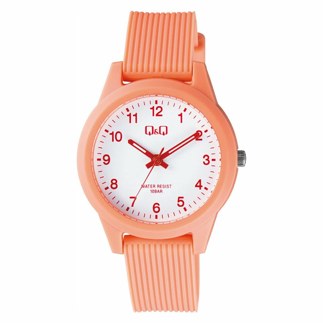 【色: オレンジ】[キューアンドキュー] 腕時計 アナログ カラーウォッチ 防水 レディースのファッション小物(腕時計)の商品写真