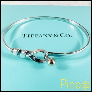 ティファニー(Tiffany & Co.)のTIFFANY&Co ティファニー バングル フック&アイ 銀 金 ラブノット(ブレスレット/バングル)