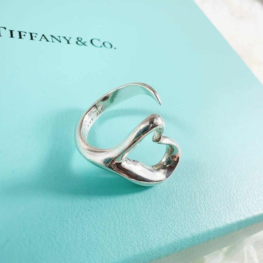 Tiffany & Co.(ティファニー)の美品 TIFFANY&Co ティファニー オープンハート リング 10.5号 銀 レディースのアクセサリー(リング(指輪))の商品写真