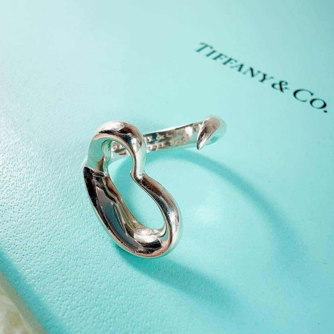 Tiffany & Co.(ティファニー)の美品 TIFFANY&Co ティファニー オープンハート リング 10.5号 銀 レディースのアクセサリー(リング(指輪))の商品写真