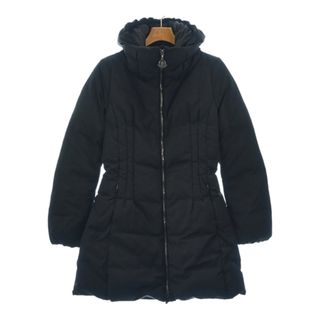 モンクレール(MONCLER)のMONCLER モンクレール ダウンコート 0(XS位) 黒 【古着】【中古】(ダウンコート)