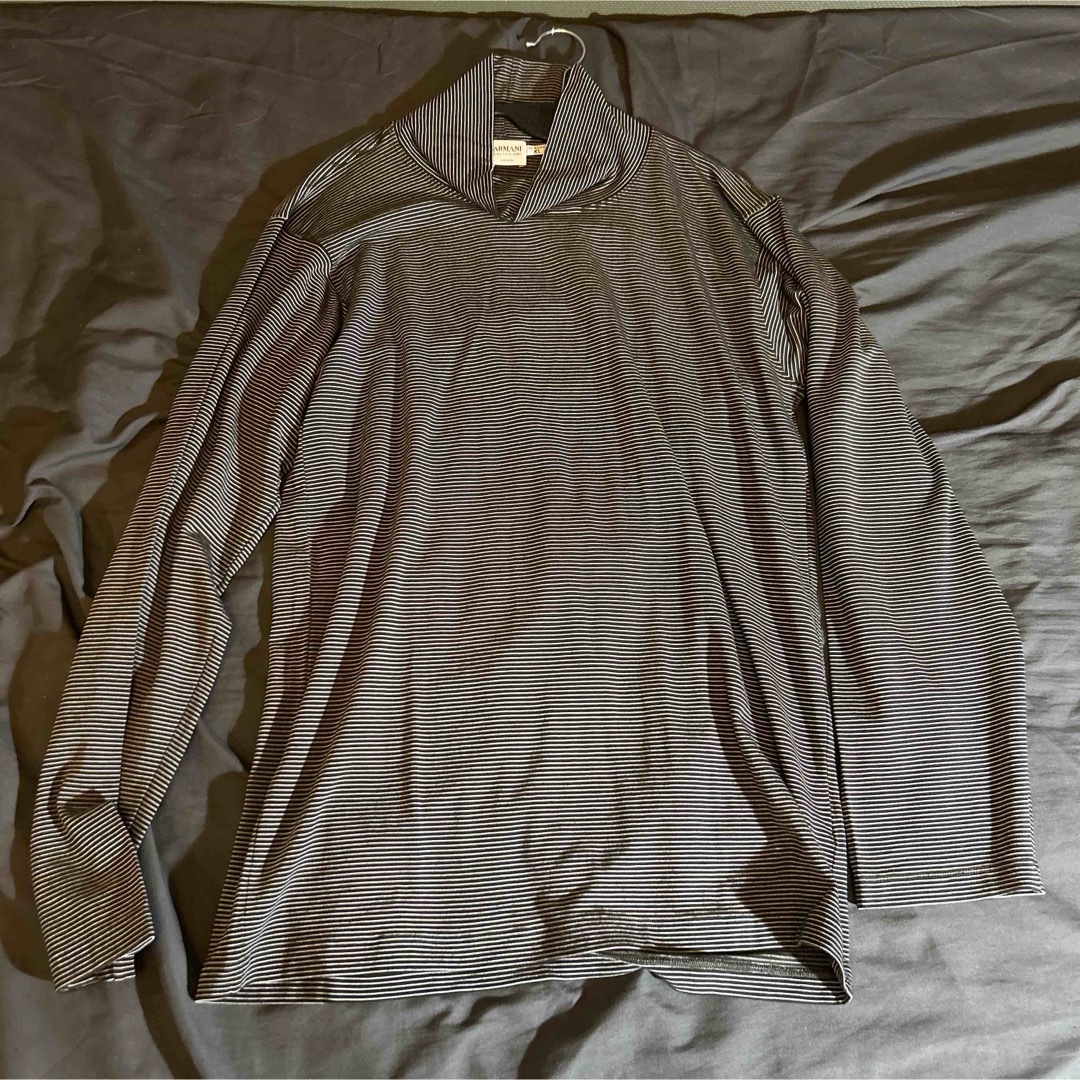 ARMANI COLLEZIONI(アルマーニ コレツィオーニ)のアルマーニ　Armani タートルネック　ボーダー　カットソー メンズのトップス(Tシャツ/カットソー(七分/長袖))の商品写真