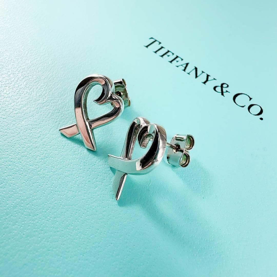 Tiffany & Co.(ティファニー)のTIFFANY&Co ティファニー ラビングハート ピアス 両耳 【即完売】 銀 レディースのアクセサリー(ピアス)の商品写真