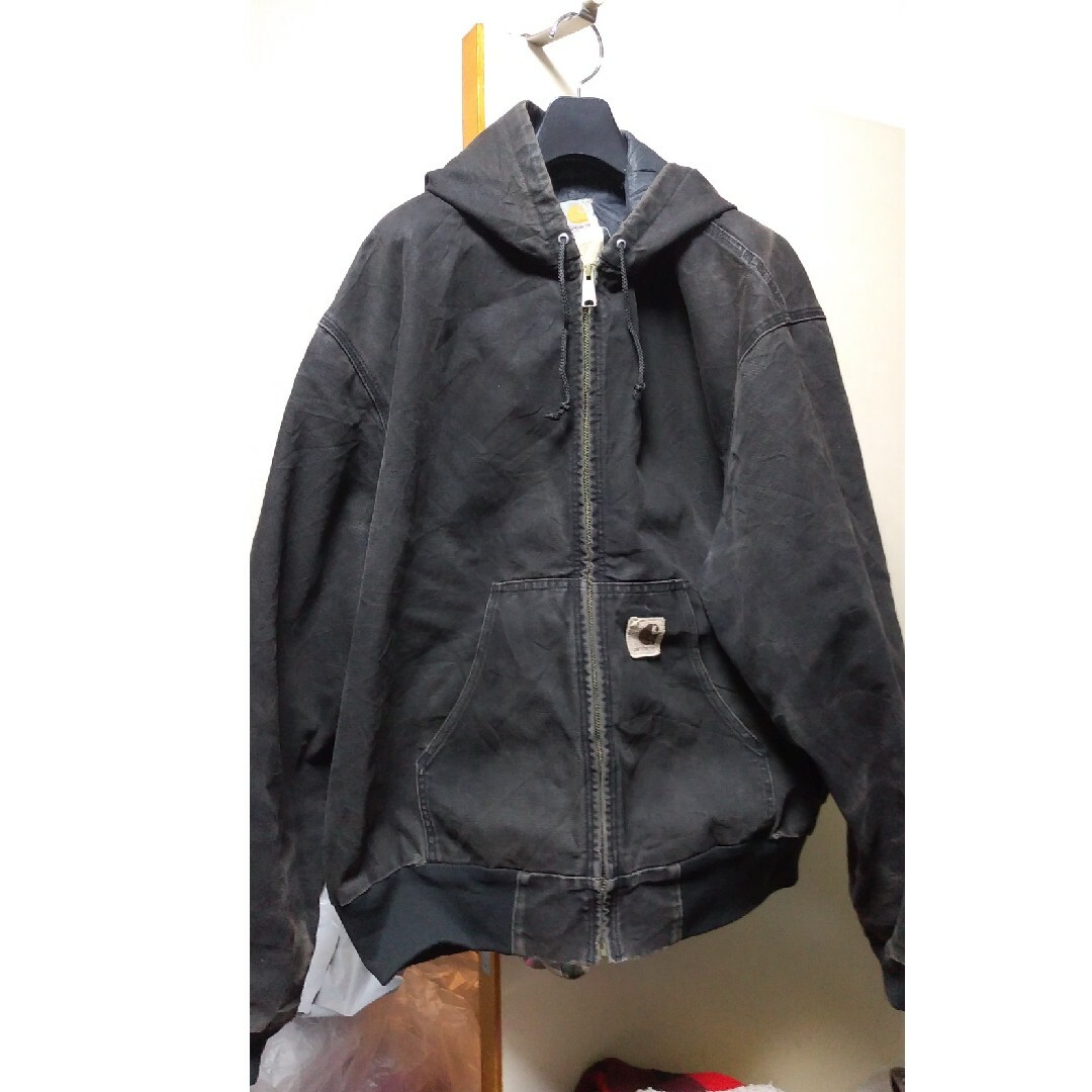 carhartt(カーハート)の送料込 90s カーハート アクティブ パーカー ダック ジャケット 2XL 黒 メンズのジャケット/アウター(その他)の商品写真