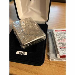 ジッポー(ZIPPO)のZIPPO スターリング シルバー ジッポーライター 純銀 両面手彫り唐草(タバコグッズ)