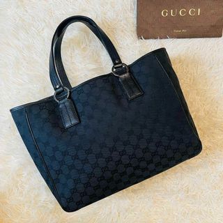 グッチ(Gucci)の美品＊GUCCI トート ハンドバッグ gg A4 キャンバス 肩掛け 大容量(トートバッグ)