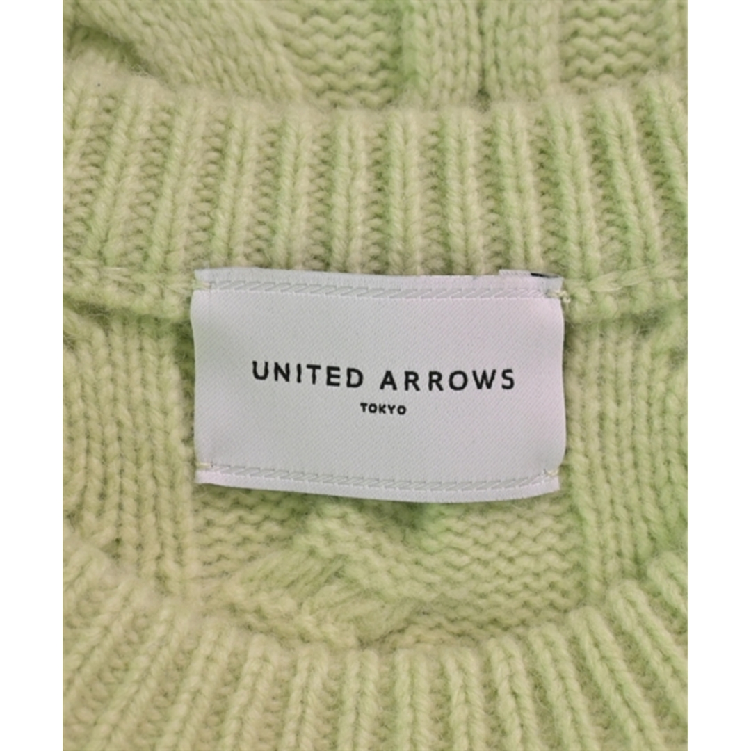 UNITED ARROWS(ユナイテッドアローズ)のUNITED ARROWS ユナイテッドアローズ ニット・セーター F 黄緑 【古着】【中古】 レディースのトップス(ニット/セーター)の商品写真