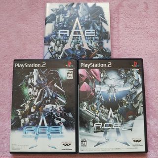 プレイステーション2(PlayStation2)の【送料込】PS2「A.C.E.」の攻略本とゲームソフト２本のセット(アート/エンタメ)