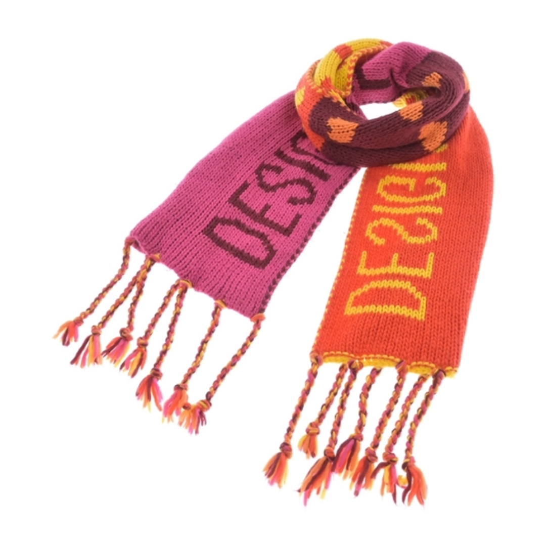 DESIGUAL(デシグアル)のDesigual デシグアル マフラー - 黄xオレンジxピンク等 【古着】【中古】 レディースのファッション小物(マフラー/ショール)の商品写真