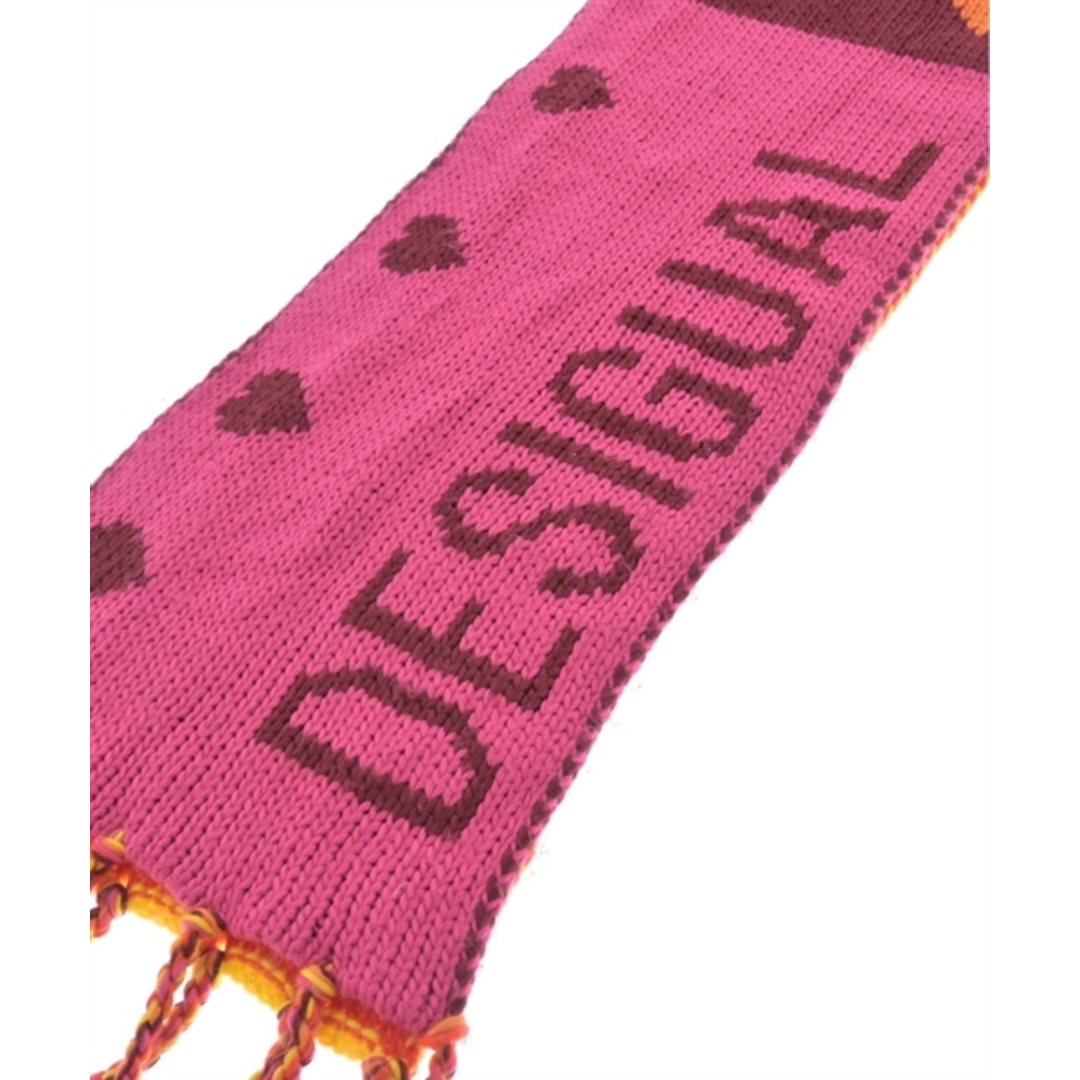 DESIGUAL(デシグアル)のDesigual デシグアル マフラー - 黄xオレンジxピンク等 【古着】【中古】 レディースのファッション小物(マフラー/ショール)の商品写真