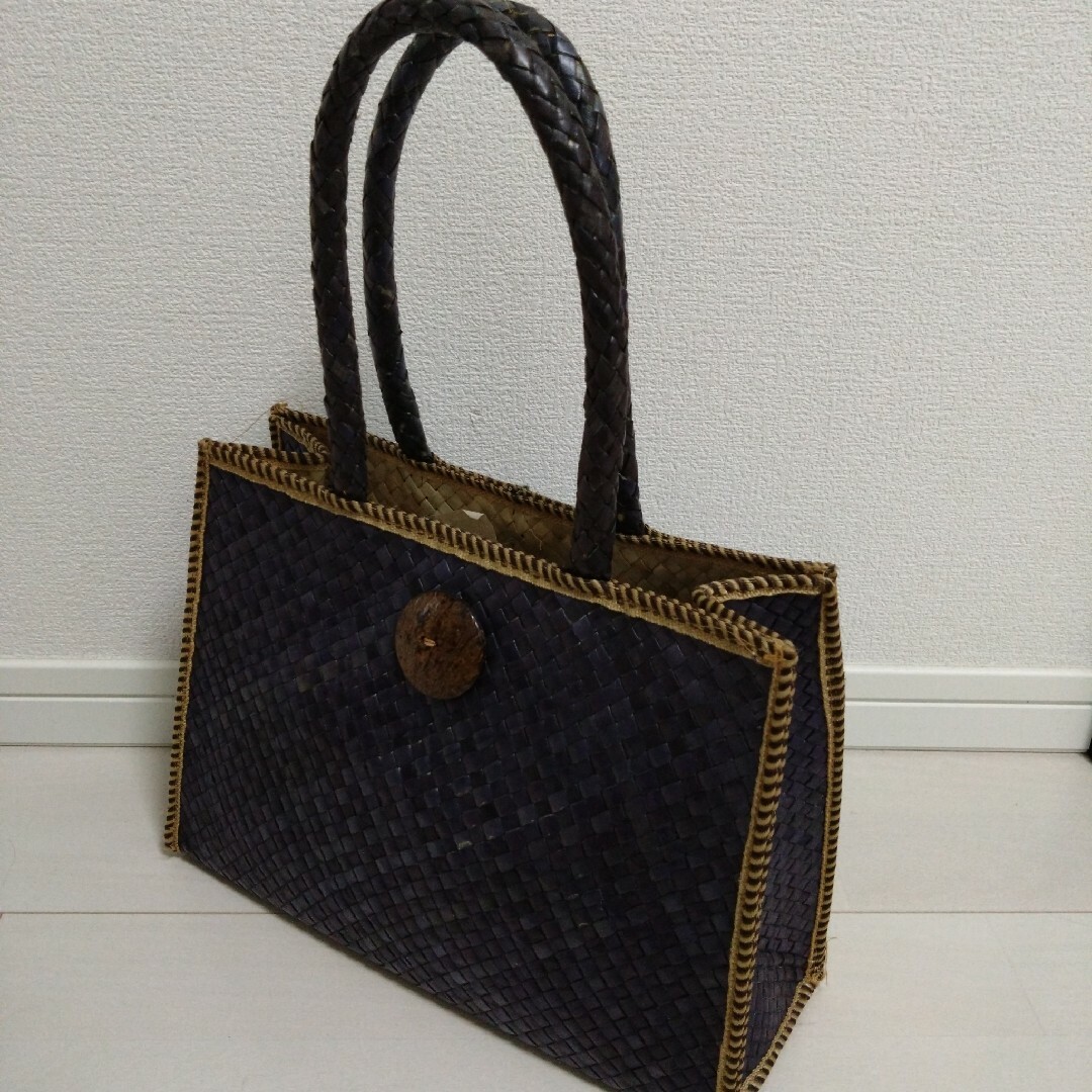 トートバッグ　紺色 レディースのバッグ(トートバッグ)の商品写真