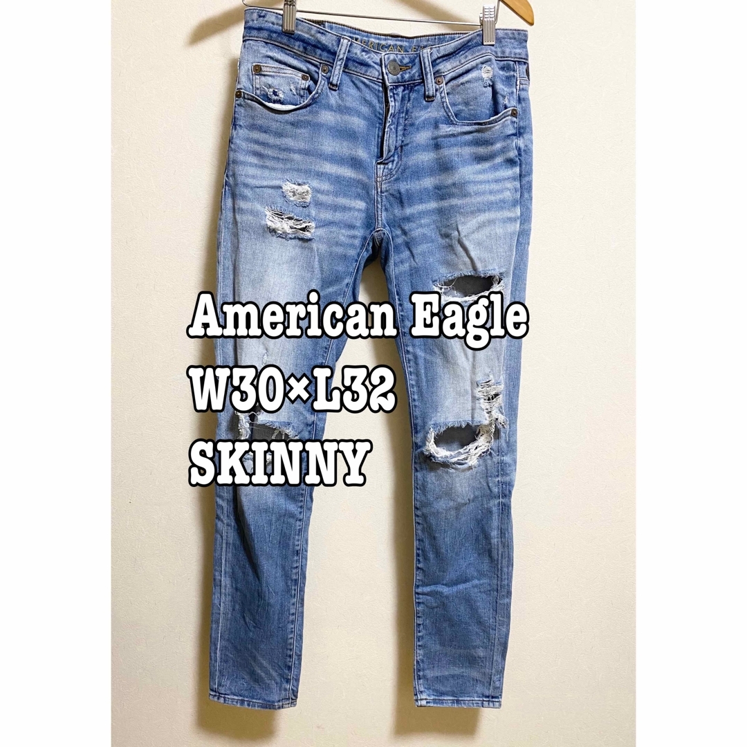 American Eagle(アメリカンイーグル)のアメリカンイーグル／スキニーデニム／W30×L32／ストレッチあり メンズのパンツ(デニム/ジーンズ)の商品写真