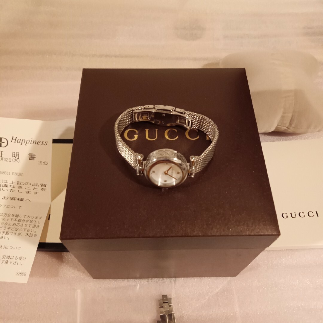 Gucci(グッチ)のグッチ ディアマンティッシマ レディース腕時計☆YA141512  クォーツ 腕 レディースのファッション小物(腕時計)の商品写真
