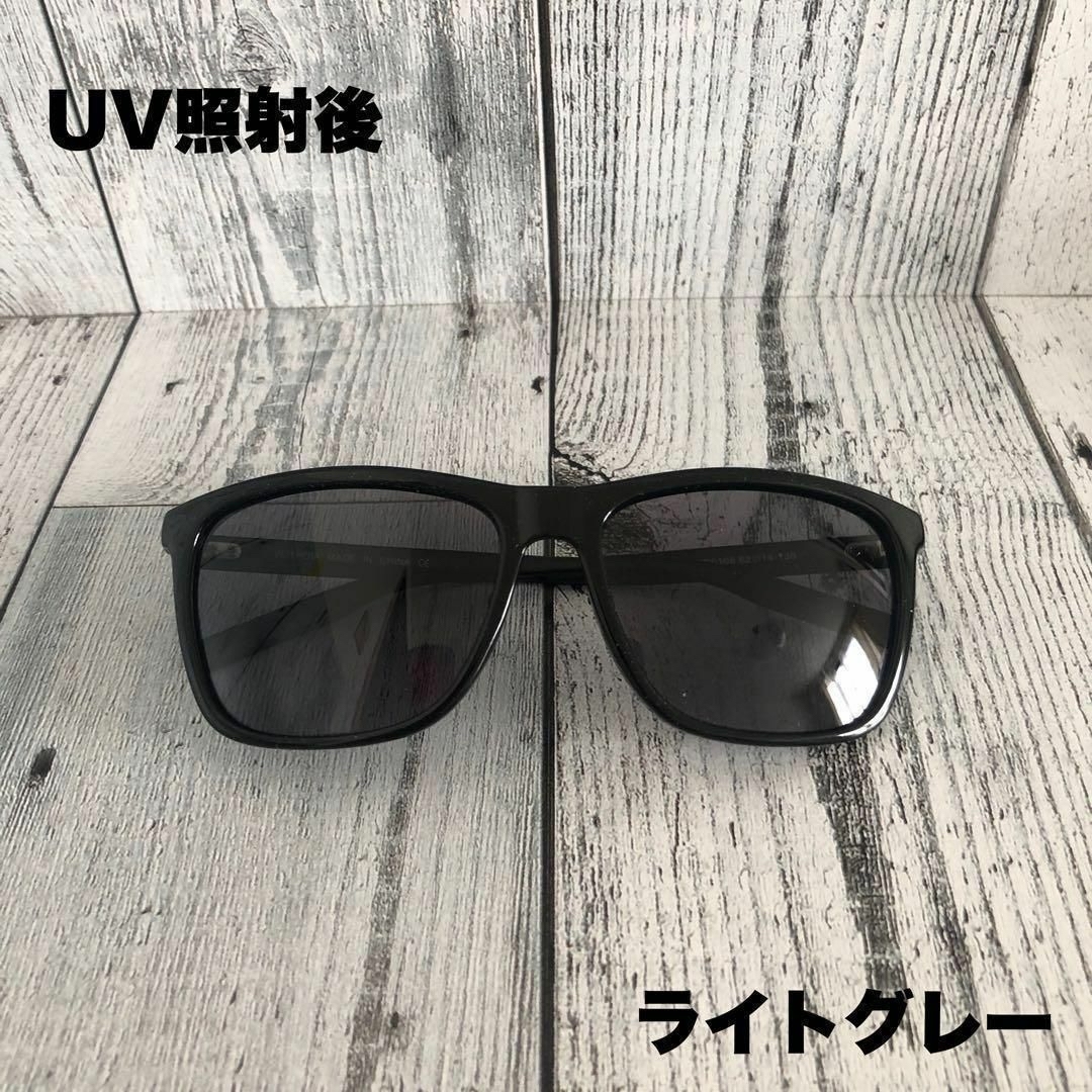 サングラス　偏光　調光　UVカット　ウエリントン　ライトグレー　紫外線対策 メンズのファッション小物(サングラス/メガネ)の商品写真