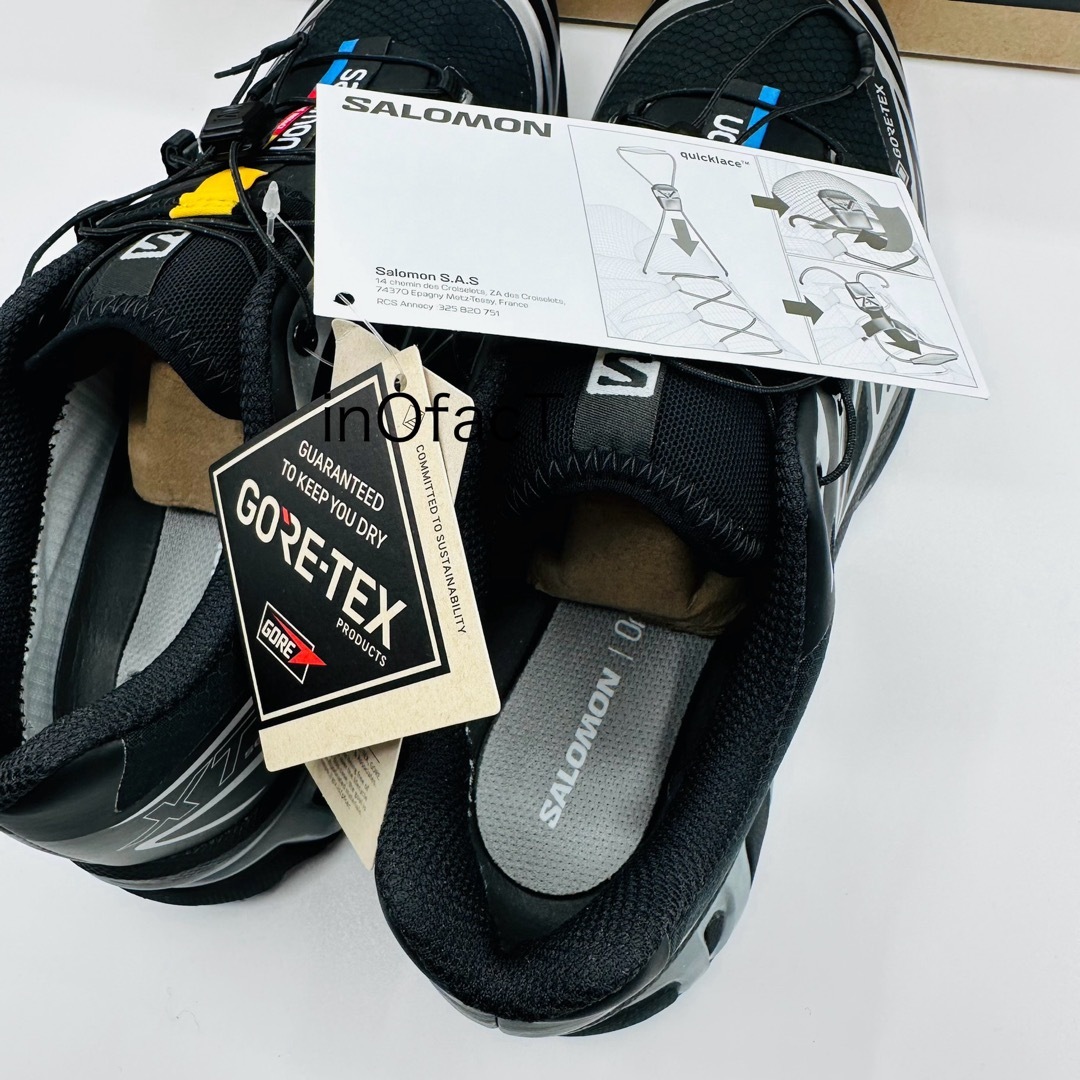 SALOMON(サロモン)の26.5cm 黒×銀 SALOMON XT-6 GTX サロモン ユニセックス メンズの靴/シューズ(スニーカー)の商品写真