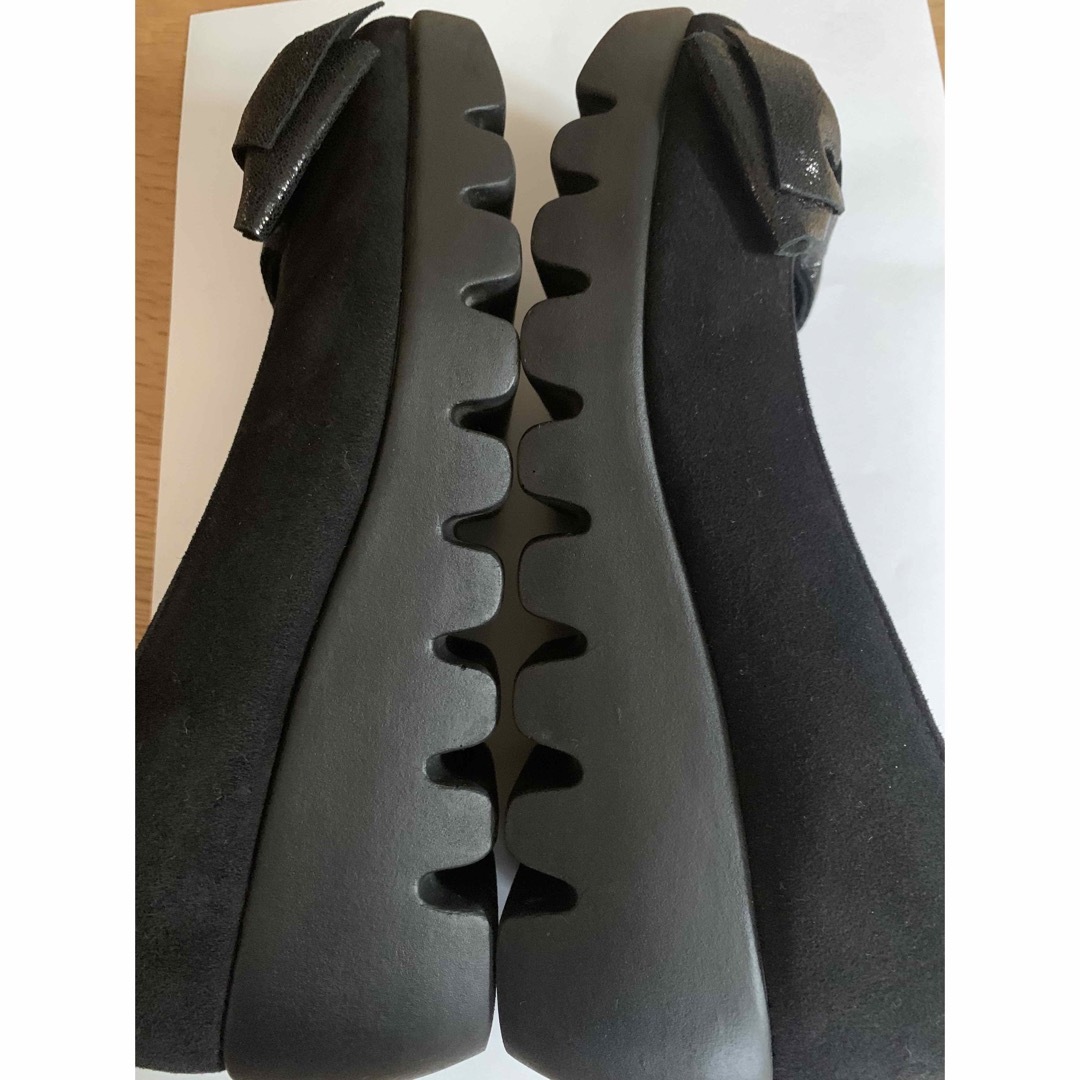 美品!ヒルズアベニュー パンプス 黒 リボン スウェード 自由が丘 美品!ヒルズアベニュー パンプス 黒 リボン スウェード 自由が丘
