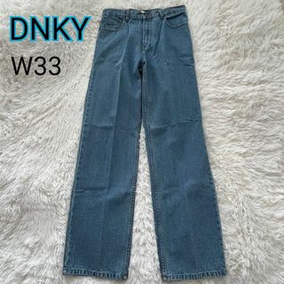 DKNY - DNKY★デニムパンツ バギーパンツ★W33★極太 ライトブルー DK-1001