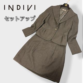 インディヴィ(INDIVI)の【着用1回のみ】INDIVI　セットアップスーツ　サイズ36　Sサイズ　極美品(スーツ)