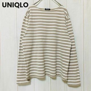 ユニクロ(UNIQLO)のst611 ユニクロ UNIQLO カットソー ボーダー 長袖 綿100%(カットソー(長袖/七分))