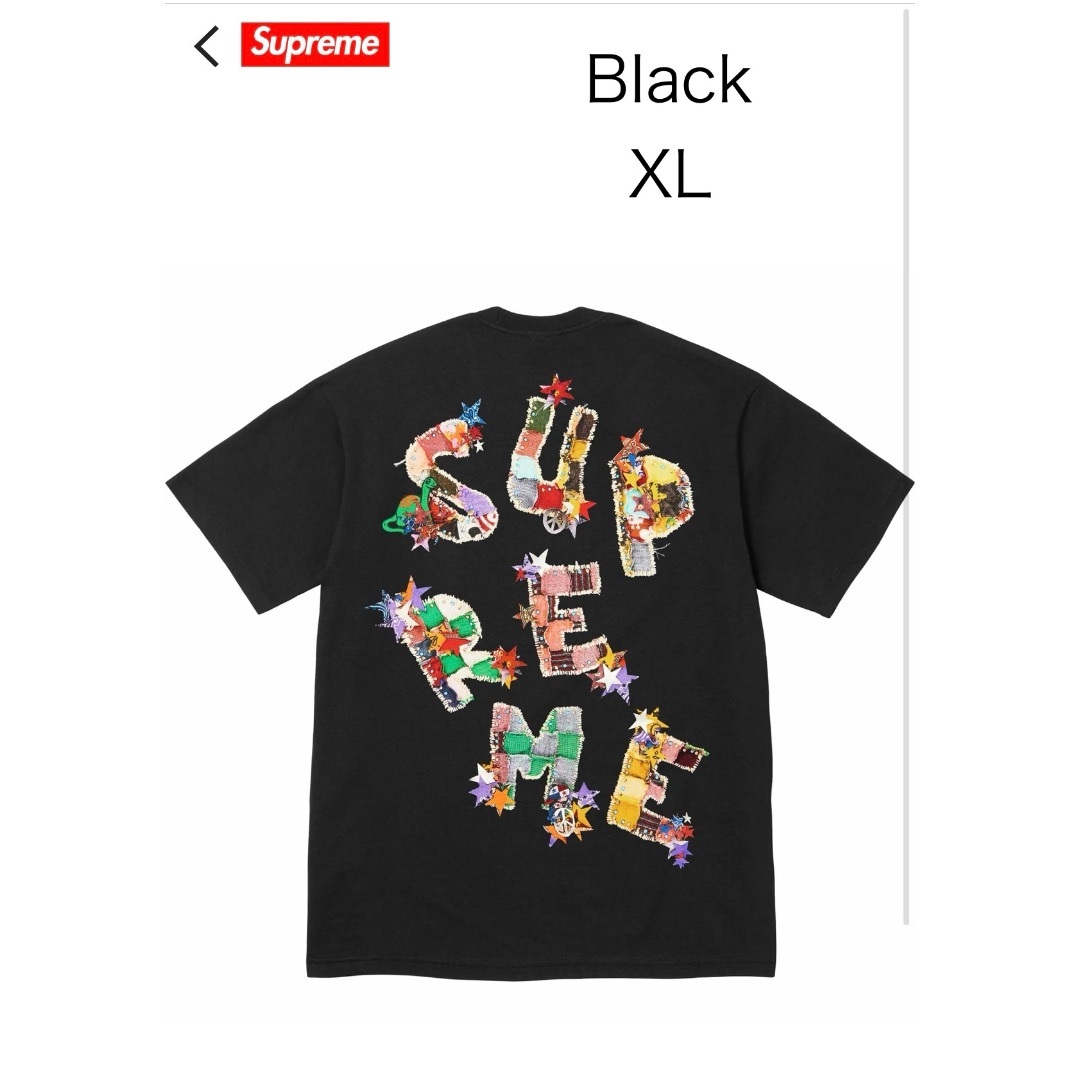Supreme(シュプリーム)のSupreme Patchwork Tee Black XL パッチワーク 黒 メンズのトップス(Tシャツ/カットソー(半袖/袖なし))の商品写真