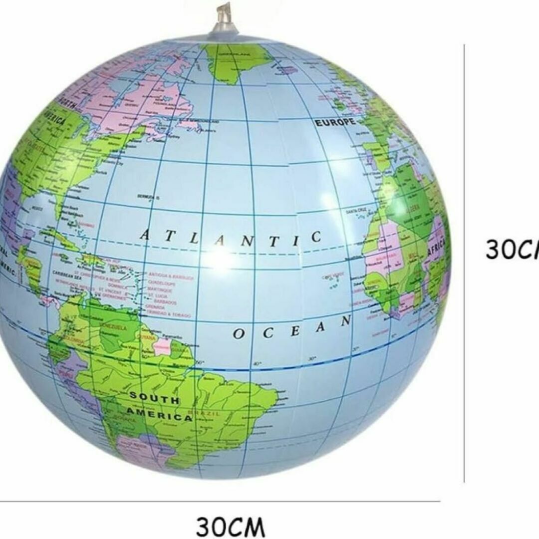 地球儀 ビーチボール 遊びながら学べる 世界地図 教育 ビニール 知育 英語 エンタメ/ホビーのおもちゃ/ぬいぐるみ(その他)の商品写真