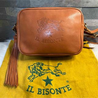 イルビゾンテ(IL BISONTE)のイルビゾンテ　IL BISONTE  ビッグロゴ　レザー　ショルダー　フリンジ(ショルダーバッグ)