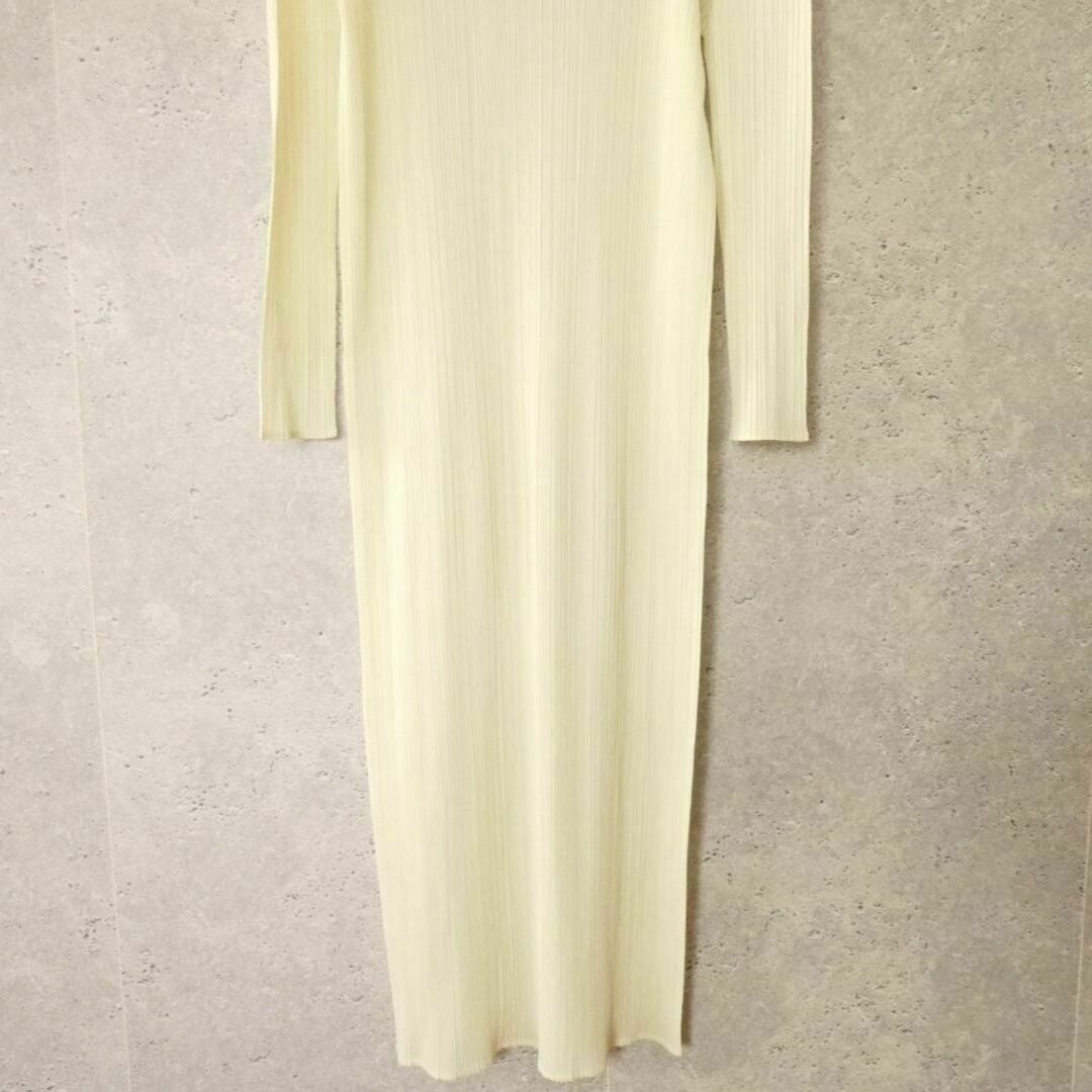 美品】 良品 PLEATS PLEASE ハイネック ロング マキシ丈 長袖 美品】 良品 PLEATS PLEASE ハイネック ロング マキシ丈 長袖