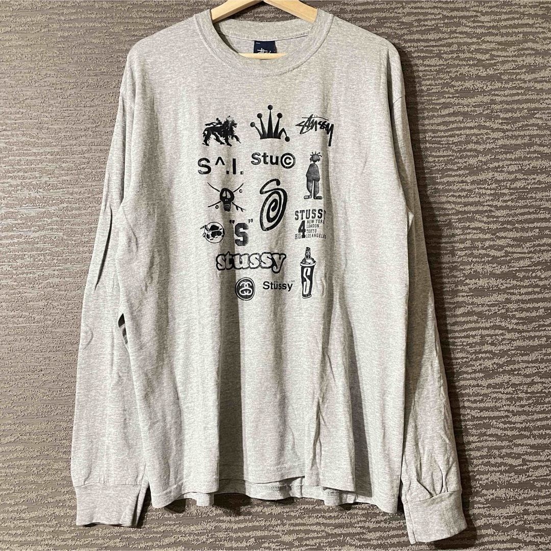 STUSSY - stussy USA製90s 00s スカル スプレー カーリーSロゴ STUSSY - stussy USA製90s 00s スカル スプレー カーリーSロゴ
