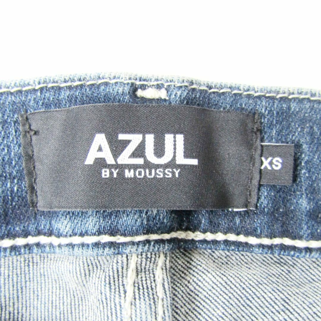 AZUL by moussy(アズールバイマウジー)のアズールバイマウジー▼カットオフスキニーデニム▼XSサイズ▼ウエスト約66cm メンズのパンツ(デニム/ジーンズ)の商品写真