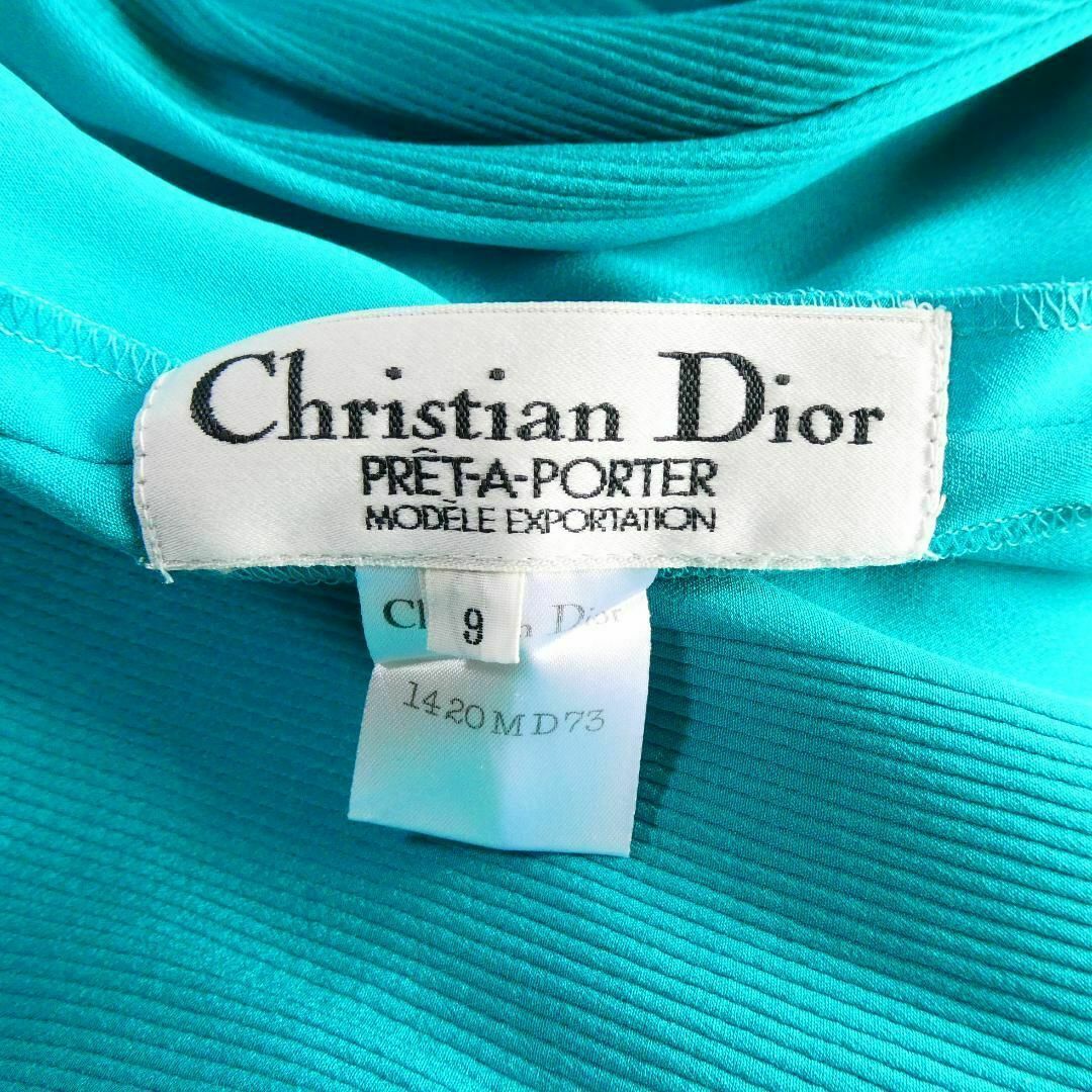 Christian Dior(クリスチャンディオール)の美品 Christian Dior シルク100％ マキシ丈 フレアワンピース レディースのワンピース(ロングワンピース/マキシワンピース)の商品写真