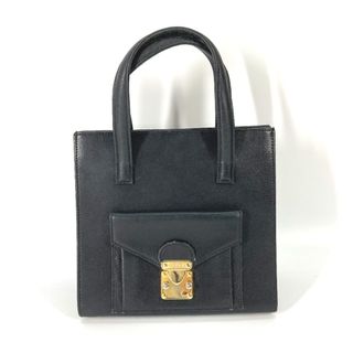 フェンディ(FENDI)のフェンディ FENDI ロゴ ヴィンテージ ハンドバッグ カバン トートバッグ トートバッグ レザー ブラック(トートバッグ)