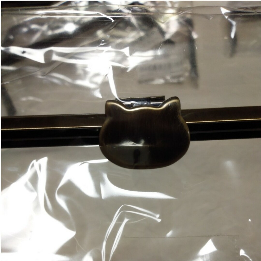 ハマラボ 廃盤 ネコ 猫 がま口 口金 角型 オコシ式 18㎝×3 22㎝×2 ハンドメイドの素材/材料(各種パーツ)の商品写真