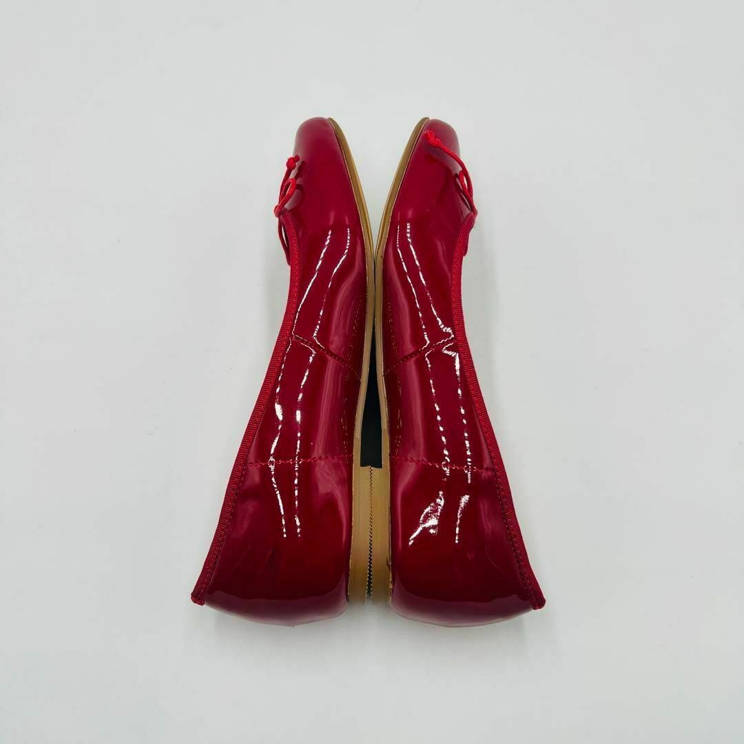 極美品 anySiS バレエシューズ エナメル 赤 リボン レッド 23cm レディースの靴/シューズ(ハイヒール/パンプス)の商品写真