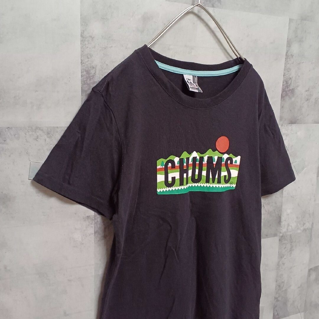 CHUMS(チャムス)のCHUMS チャムス レディース Tシャツ ブラック L キャンプ アウトドア レディースのトップス(Tシャツ(半袖/袖なし))の商品写真